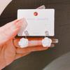 French Retro Zircon Acrylic Flower Stud Earrings Female Niche Personality Simple Temperament Versatile Earrings Earrings