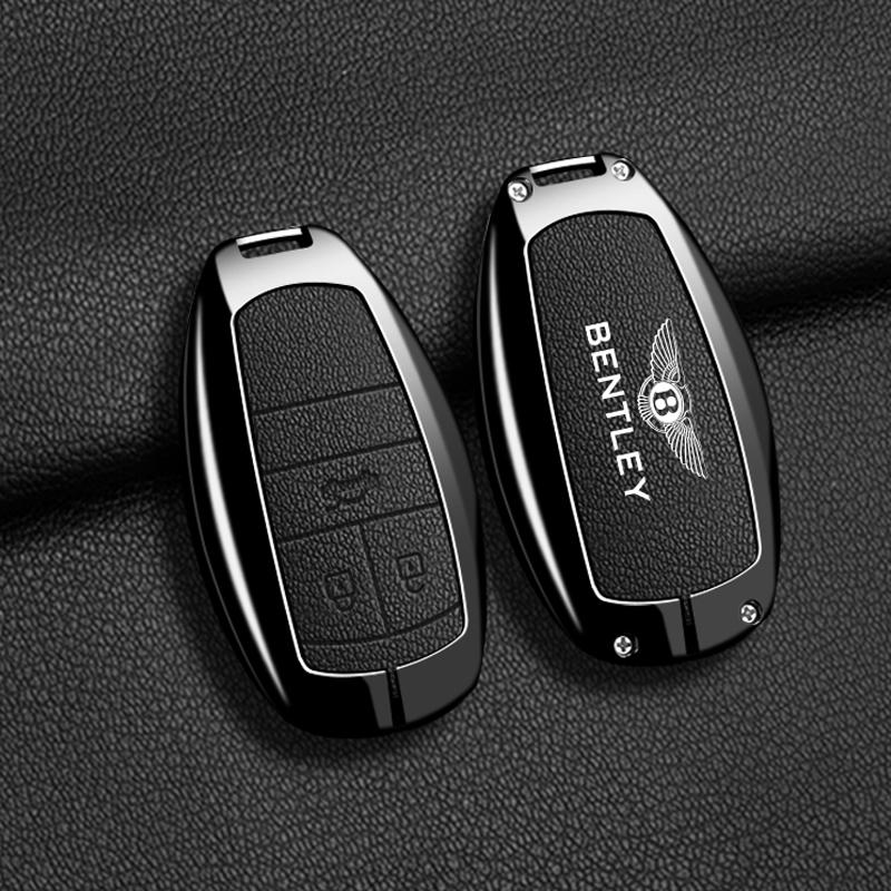 

Zine Alloy Car Key Case Cover Shell Holder For Bentley Flying Spur Continental GT Bentayga Mulsanne Protector Remote Accessories