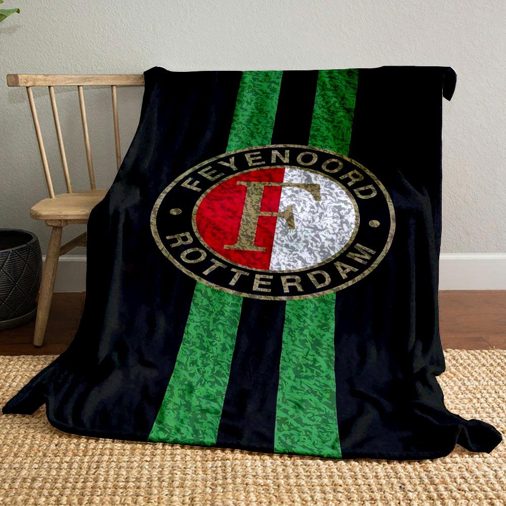 "Feyenoord Rotterdam Logo Design" Patterned blanket, flannel, suitable for all seasons, home decor, warm and cozy