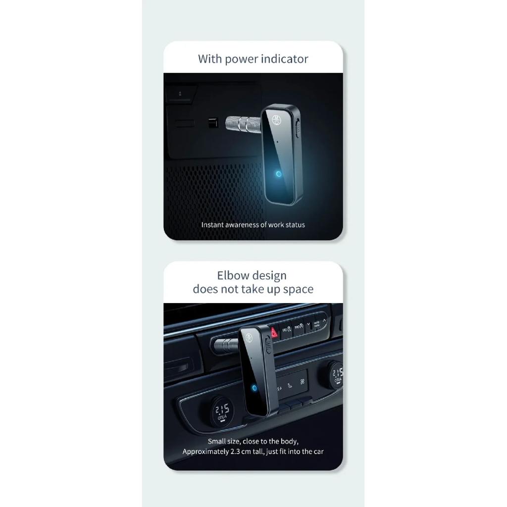 Car Bluetooth Audio Receiver Transmitter 2 in 1 AUX Jack Low Latency Wireless Audio Adapter For Car Stereo Speaker Headphone