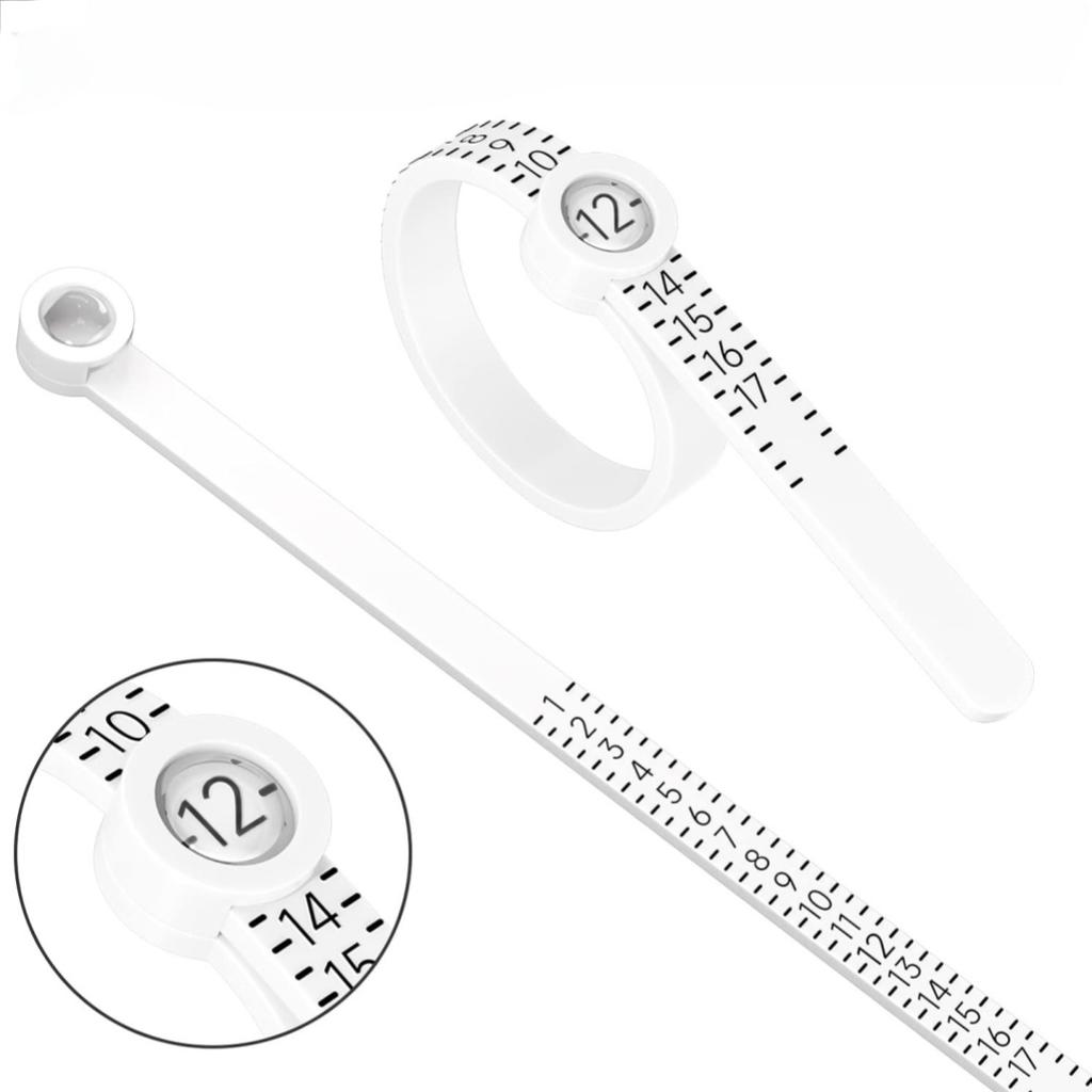 Ring Ruler Measuring Instrument Magnifying Glass Finger Size Screening Coil for Professional Reusable Ring Size Measuring Tool