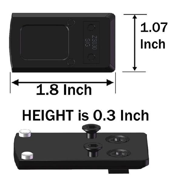 Super Slim Mounting Plate Red Dot Adapter for S I G P-320 Rear Sight Dovetail2