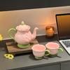 Tulip Tea Set Ceramic Teapot Flower Tea Cup Coffee Mug Tableware Milk Mug Teacup  Cups Teapot English British Teaware Set
