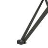 Folding Camping Table, Lightweight Metal Picnic Table with Carry Bag, Foldable Table for Outdoor Camping, Picnic, Hiking, BBQ, Fishing, Black