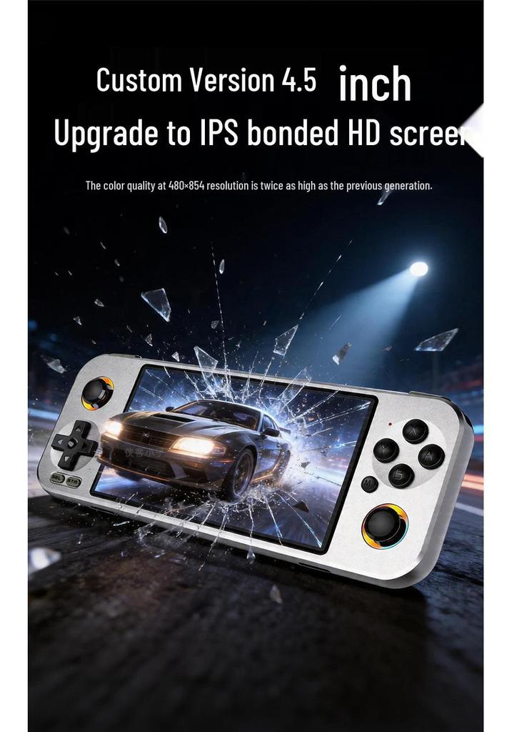Cross-Border Open Source 4.5-inch HD Metal Handheld Game Console with Arcade Screen