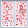 Happy Valentine's Day Window Clings Heart Gnomes Decorative Wall Sticker Removable Window Decals For Home Wedding