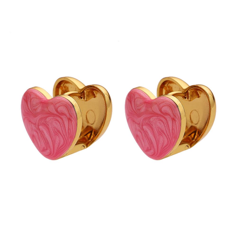 

Высококачественные серьги с узором на клею для женщин Простые и универсальные серьги-зажимы Double Love