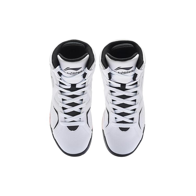 Li Ning Leather Abrasion Resistant Breathable Abrasion Resistant Breathable High top Vintage Basketball Shoes Women's ABCS066-3