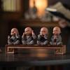 Zen Purple Clay Four Little Monk Tea Pet Ornaments - Exquisite Teahouse Table Decorations