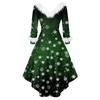 Christmas Party Printed Dresses For Women Vintage Christmas Midi Dress Casual Dresses Cocktail Dress Party Festive Dresses