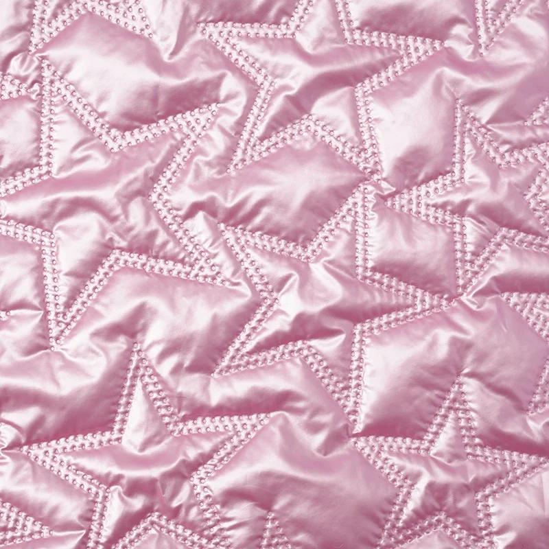 PU Polyester Fabric Waterproof Embossed with Five-pointed Stars Artificial Leather Fabric DIY Sewing Luggage,Clothing,Packaging