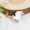 Beauty Earrings Women Cute Rabbit Carrot Heart Book Ruler Denim Jacket Collar Chain Brooch Pin