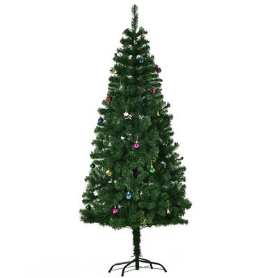 Artificial Christmas Tree 180 Cm with 624 Branches Ornaments Pinecones Christmas Decoration for Indoors Green