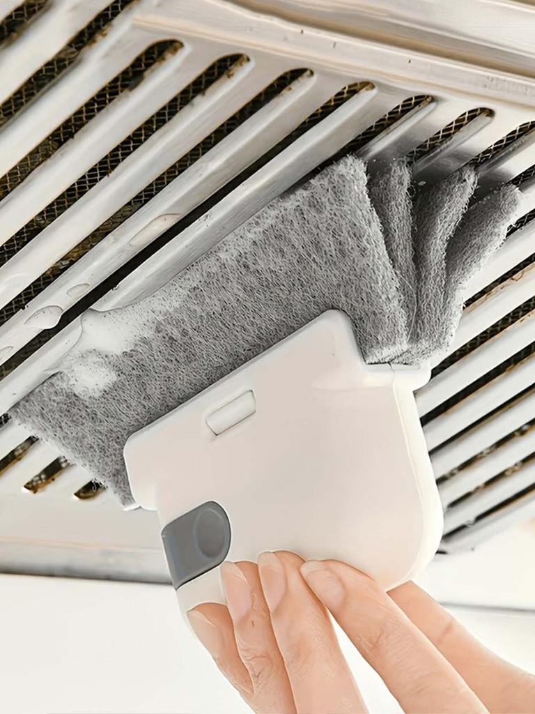 Versatile handheld cleaning brush - door and window, kitchen recess and crevices cleaning tool, reusable household dust remover