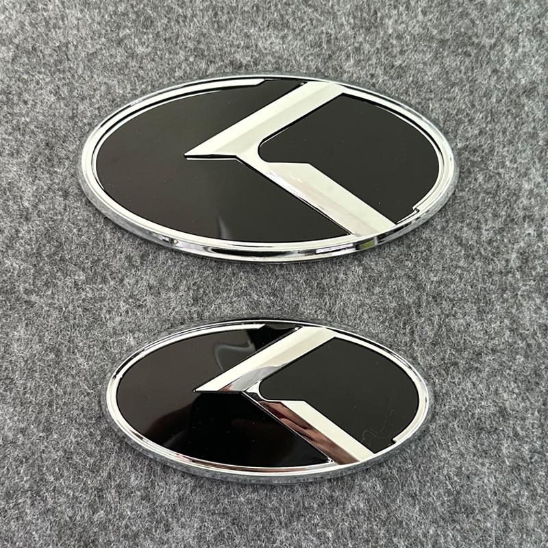 2pcs X 3D ABS K Logo Front Grill Emblem Rear Trunk Badge Car Sticker Decal for Kia K5 2011-2013 Optima Forte 2009-2014 Drlqc11