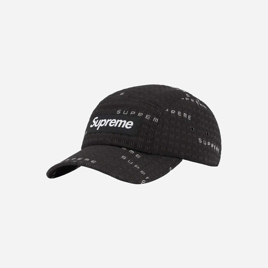 

Supreme Stitch Jacquard Camp Cap Black 22SS -