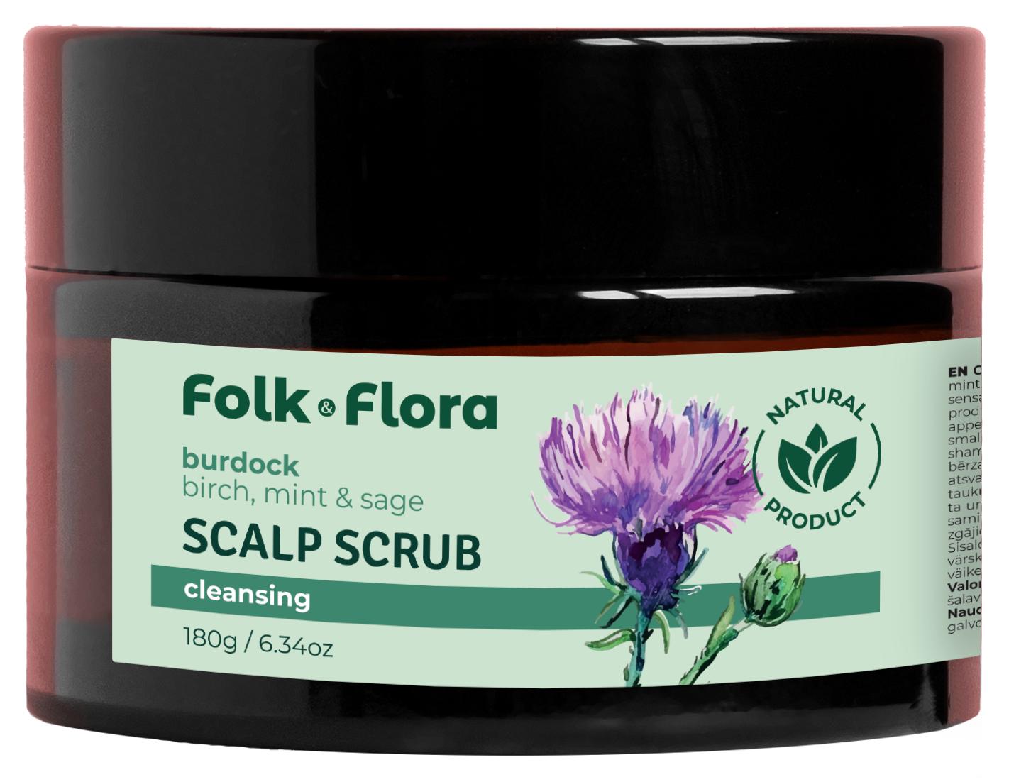 

Скраб для шкіри голови Реп ях Folk&Flora 180 г