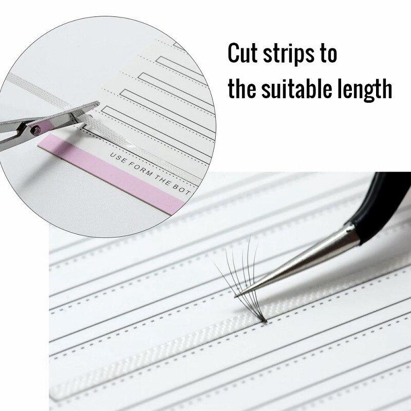 ANNAFRIS Wimpernverlängerungsstreifen-Aufbewahrungspalette zum Pfropfen vorgefertigter Fans Volume Lash Sticky Strip Tape Make-up-Tool