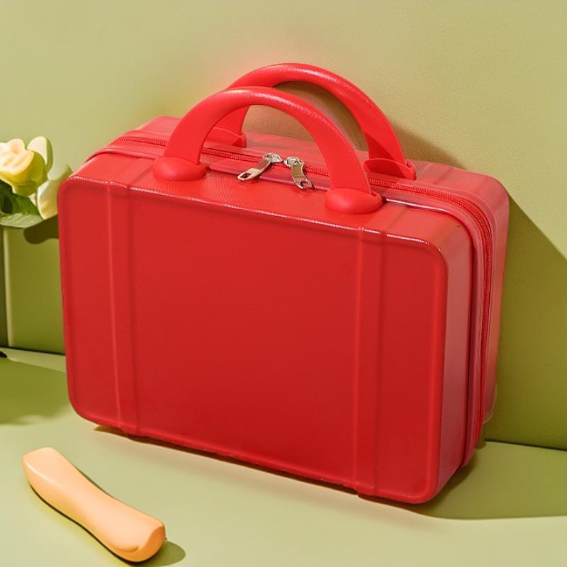 14" Portable Makeup Case: Hangable, Cute ABS Design, Large Capacity, Travel-Friendly Handbag