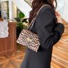 Trendy Niche Design Leopard Print Small Square Shoulder Crossbody Daily Bag