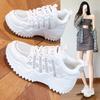 Summer Fashion Thick-soled Height-enhancing Versatile Women's Casual Sports White Shoes