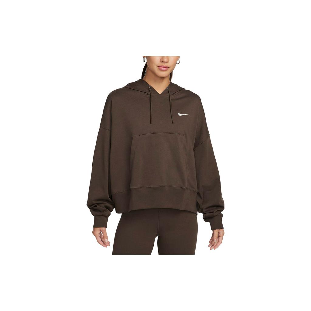 Nike Sportbekleidung Einfarbig Locker Gestrickter Hoodie Damen Hoodies Barock-Braun DM6418-237