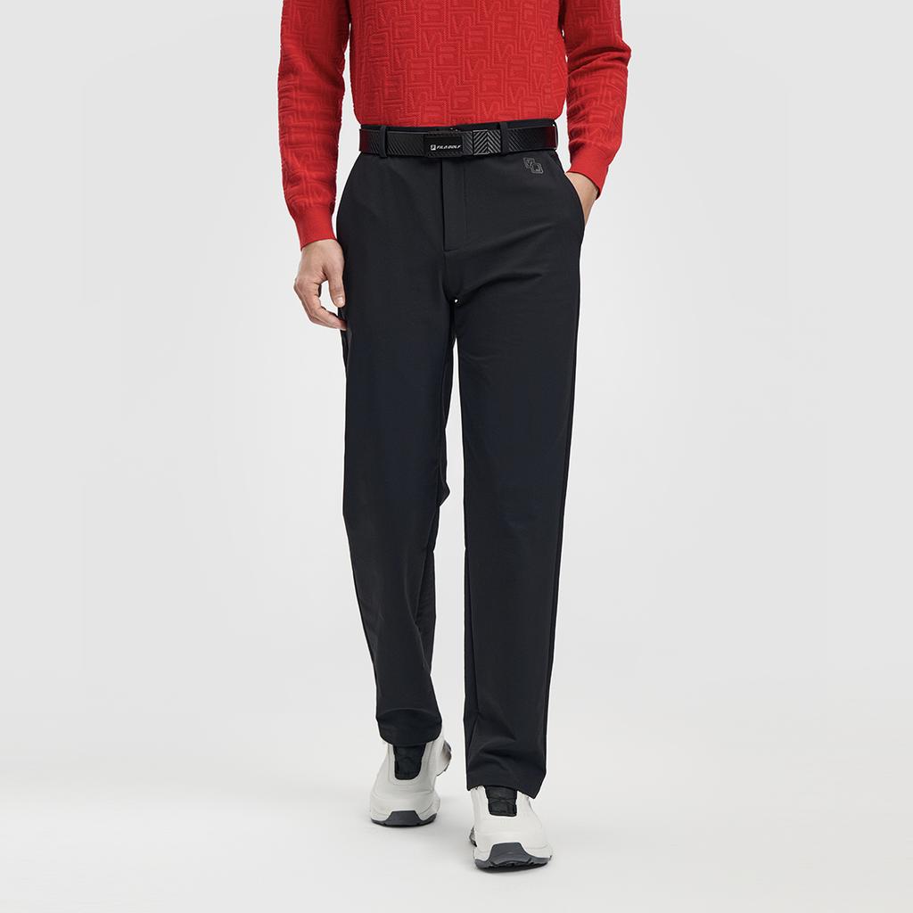 Fila Golf Series Fashion Simple Classic Retro Golf Daily Versatile Comfortable Woven Loose Casual Pants Men Bottoms Deep-Black A11M615815FBK