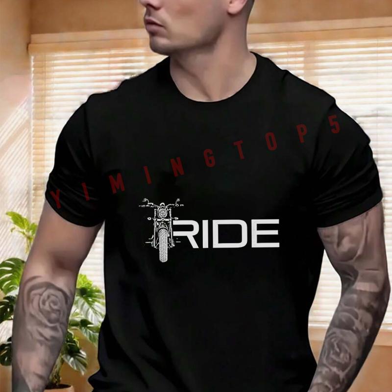 RIDE Motorcycle Graphic T-shirt Men's And Women's Summer Short-sleeved Motorbike Cycling Top