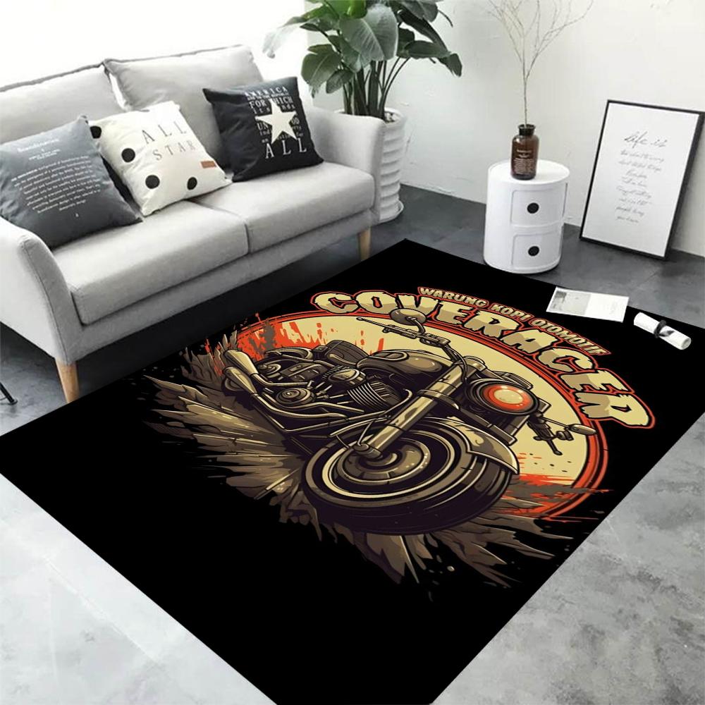 3D Printing Racing Motorcycle Moto Carpet for Living Room Bedroom Sofa Doormat Area Rugs Home Decor Kids Play Non-slip Floor Mat