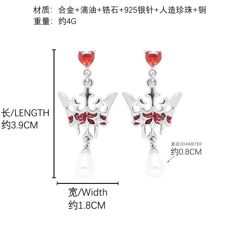 Original crown earrings pearl 925 silver needle earrings wholesale