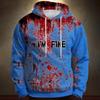 Fashion Men's Hoodie Horror Bloody Patterns 3D Print Hoodies Spring And Autumn Street Casual Boy Sweatshirt Men's Oversized Top Clothing