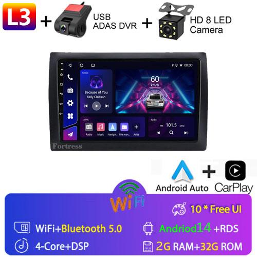 Radio 8GB+128GB 4G Android 13 pentru Fiat Stilo 2002 2003 2004-2010 Player Multimedia stereo pentru masina Carplay Navigatie GPS Auto 2DIN