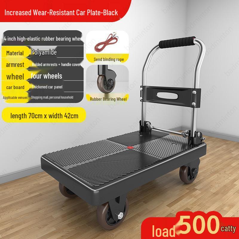 Lightweight Portable Folding Hand Cart for Moving and Delivery, Small Flatbed Truck for Household Use, Free Shipping