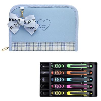 Carving Knife Set for Elementary School Fortune Sky with Safety All Girls, Ribbon, Blue, Yoshiharu, Guard, Steel, Left-Handed