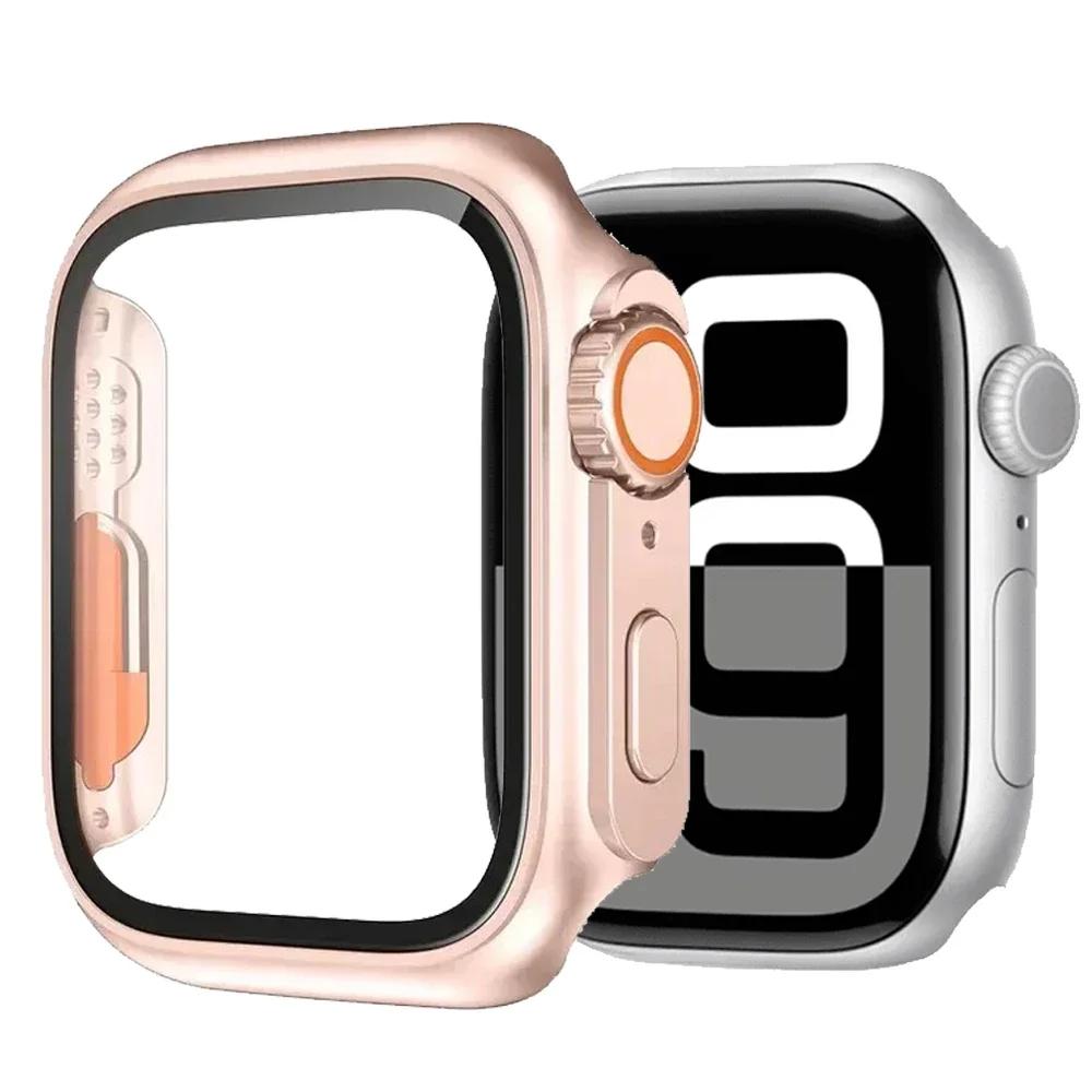 

Tempered Glass+Case for Apple Watch Series 11 46mm 42mm Bumper Screen Protector for iWatch 11/10 46mm 42mm Replaceable PC Cover For Series 11 42mm