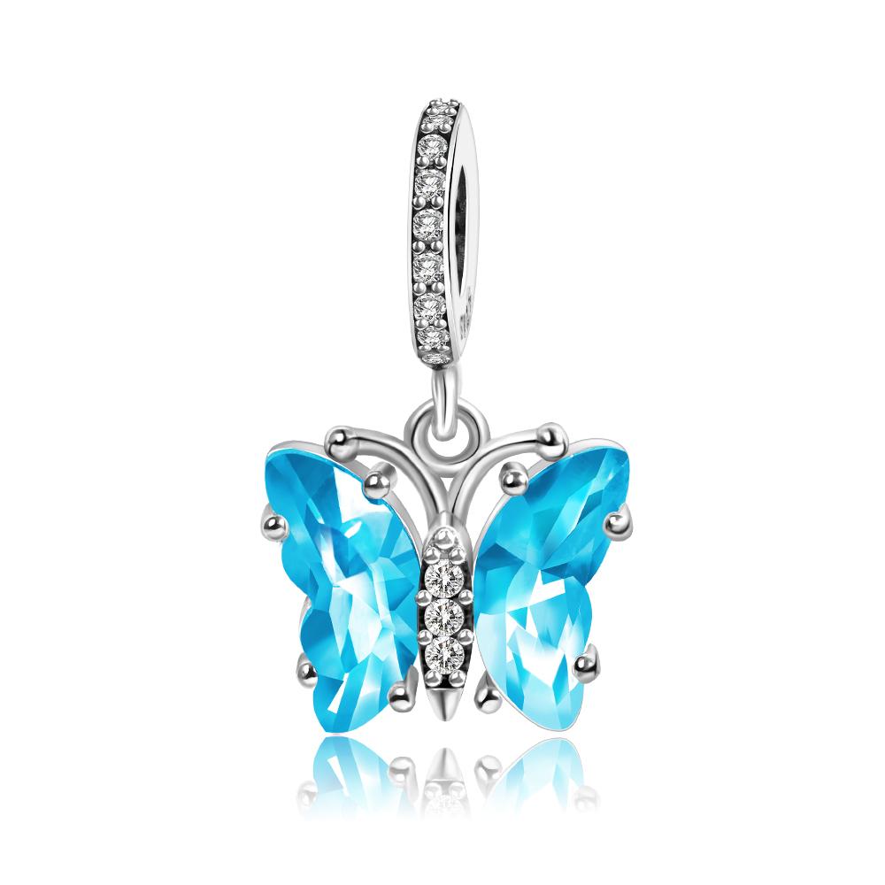 925 Sterling Silver Glow Firefly Butterfly Charms Fit Módní Originální náramky Dragonfly Bee Hmyz korálky Vlastní výroba šperků