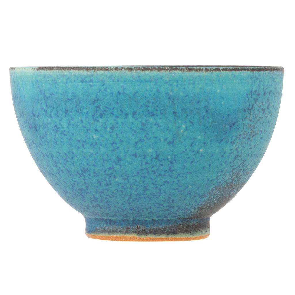Marui Seito Shigaraki Ware Hechimon Soup Bowl, Diameter 11cm, Blue Glaze, MR-3-4219