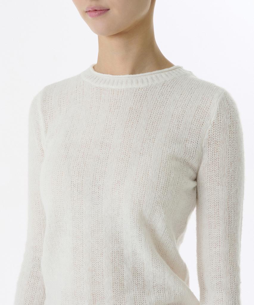 MUSINSA STANDARD WOMAN Women'S Sheer Vertical Textured Knit [Ivory]