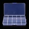 Plastic 15 Slots Adjustable Jewelry Storage Box Case Craft Organizer Bead