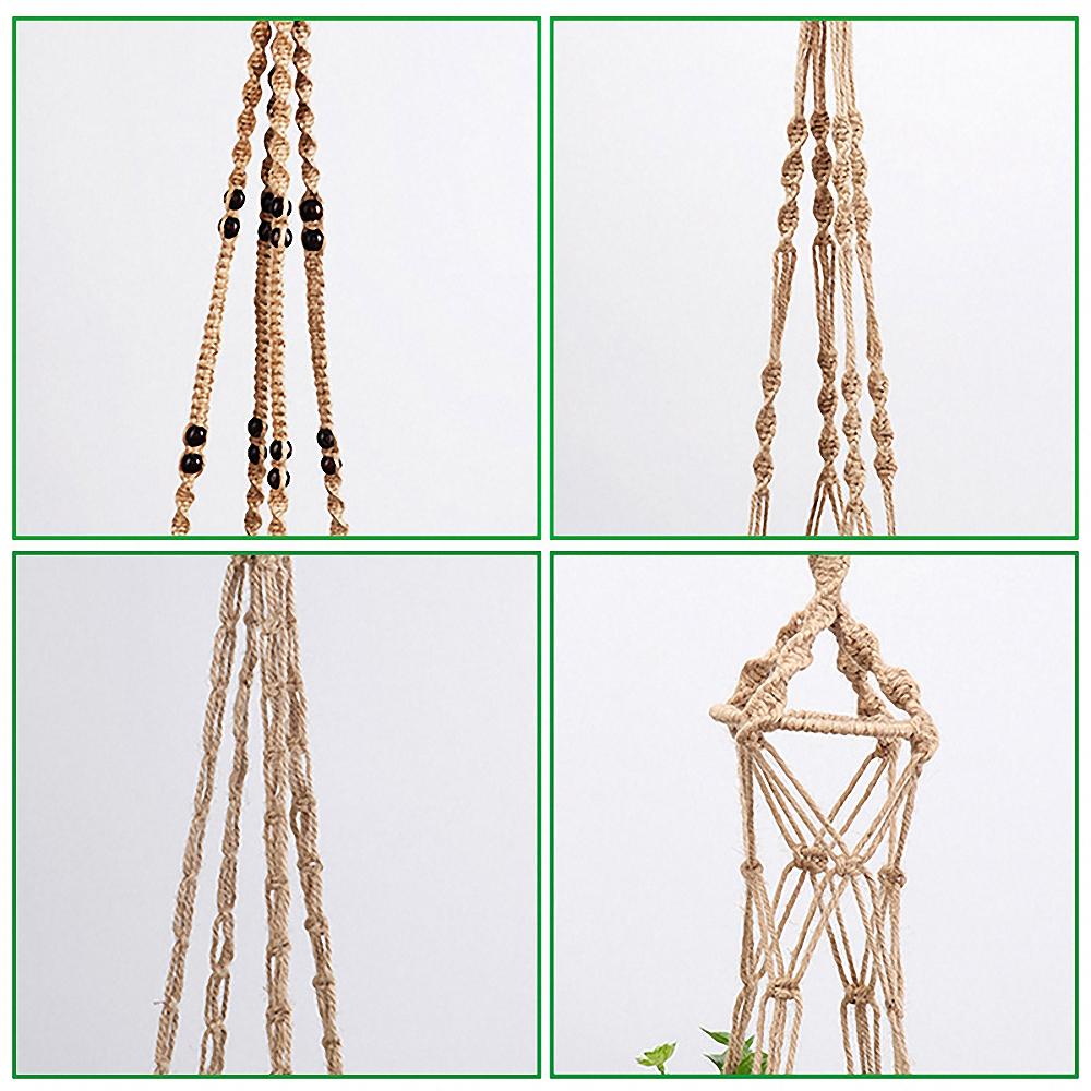 Handwoven Macrame Plant Hangers Boho Wall Mounted Flower Pot Holders for Indoor Outdoor Hanging Basket Garden Decor