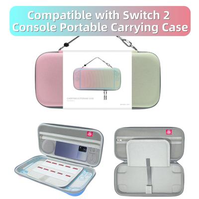 Compatible with Switch 2 Console Portable Carrying Case EVA Material Gradient Color Personalized Design Game Console Protective Bag