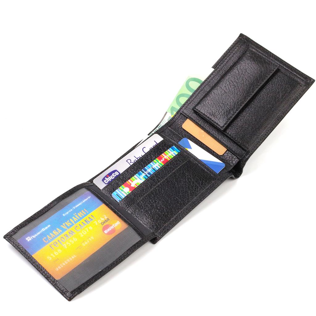 Genuine Leather Wallet for Men CANPELLINI 21764 Black