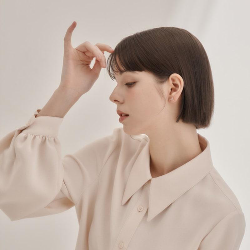 ELLE Jewelry 14K GF Cross Cubic Point Earrings ELGPEE568