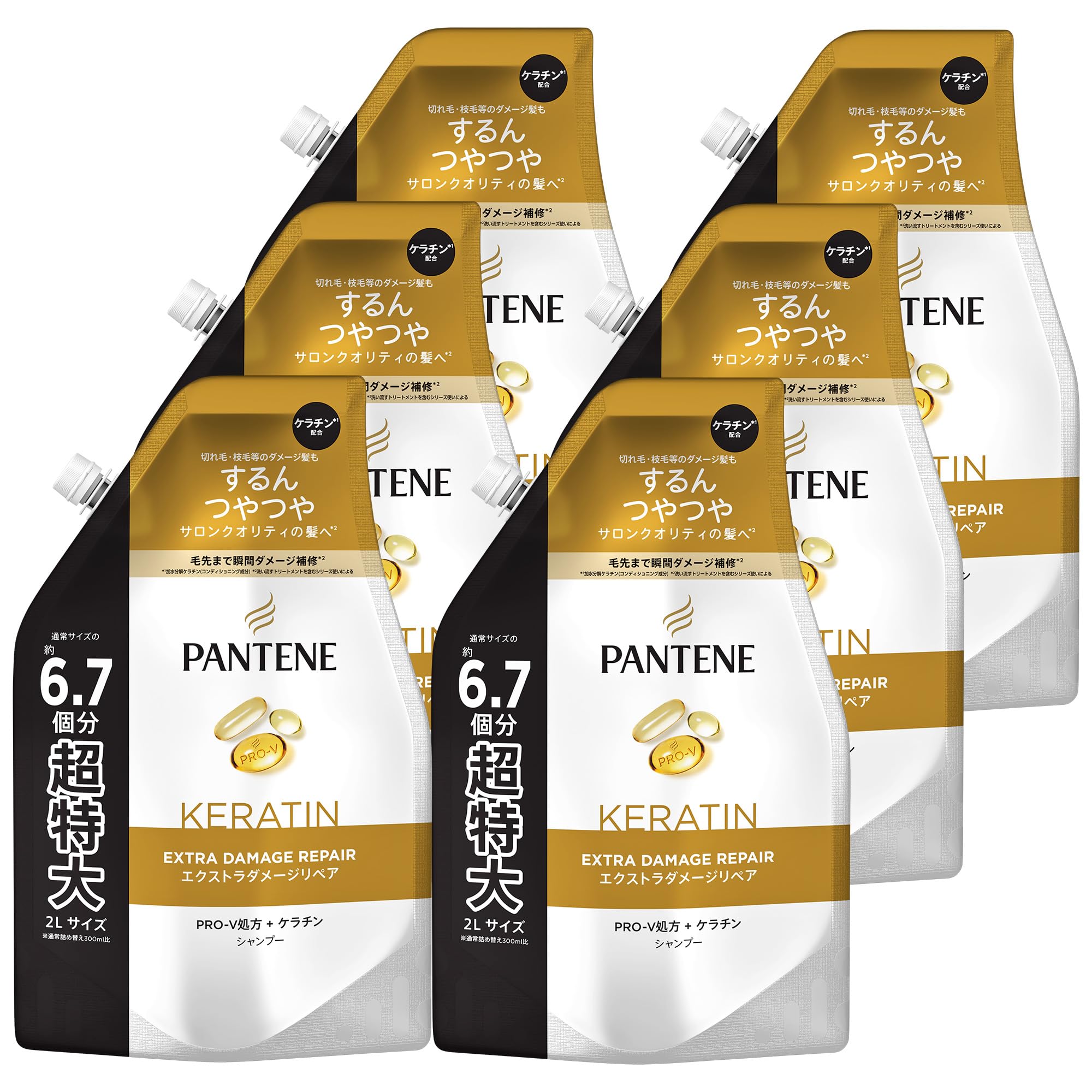 

Pantene Extra Damage Repair Shampoo Refill Extra Large 2L x 6 Pack
