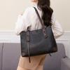 Tote Bag Women's New Fashionable Women's Bag Single Shoulder Large Capacity Trendy High-end Feeling Japanese and Korean Soft Leather Large Bag