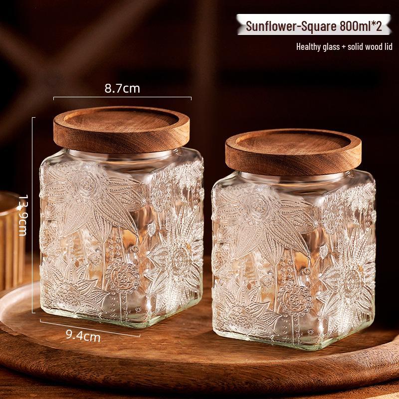 Luftdichtes Glasvorratsglas für Snacks, Trockenfrüchte, Tee, Zucker und Getreide