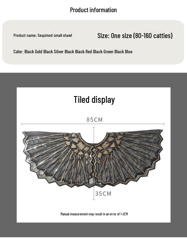 Damen Sommer Pailletten Mesh Schal - Aushöhlen Perlenmode Europäisch Amerikanisch Schulterwickel Sonnenschutz Strickjacke Weste