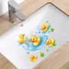 Yellow Duck PVC Wall Sticker Bathroom Waterproof Cute Removable Decal for Toilet Sink Childrens Wall Art