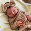 BZDOLL 50cm 20inch Baby Doll with 3D-painting Skin and Realistic Asleep Laura Soft Vinyl Newborn Bebe Doll for Girl Christmas Halloween Birthday Gift