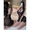 Halter Neck Strap Nightdress Sexy Hot Deep V Sleepwear Home Pure Desire Sexy Lace Sheer Nightdress For Women Sweet Top R7P2